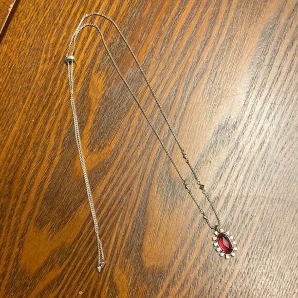 Kendra Scott Brett Pendant Necklace with Red Stone - Picture 2 of 6